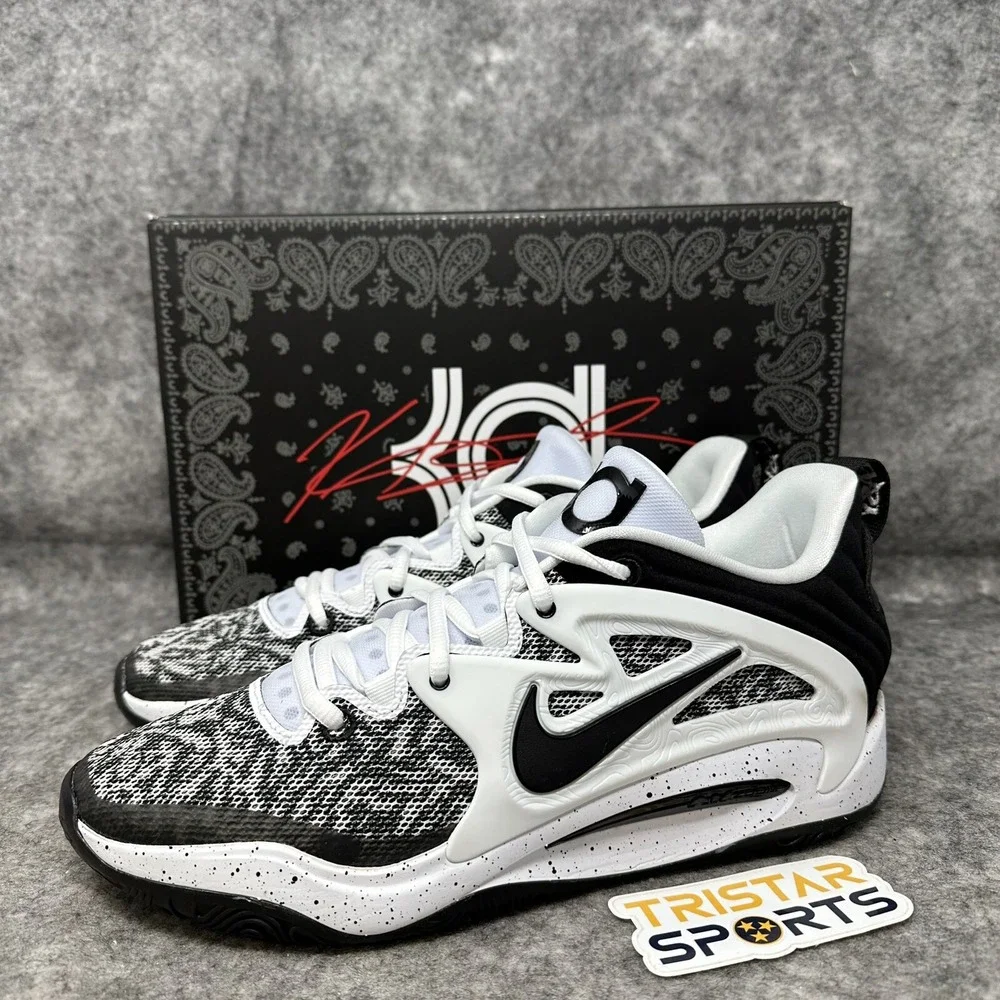 Nike KD 15 Basketball Shoes Mens 10.5 Black White Speckled Oreo DO9826-100